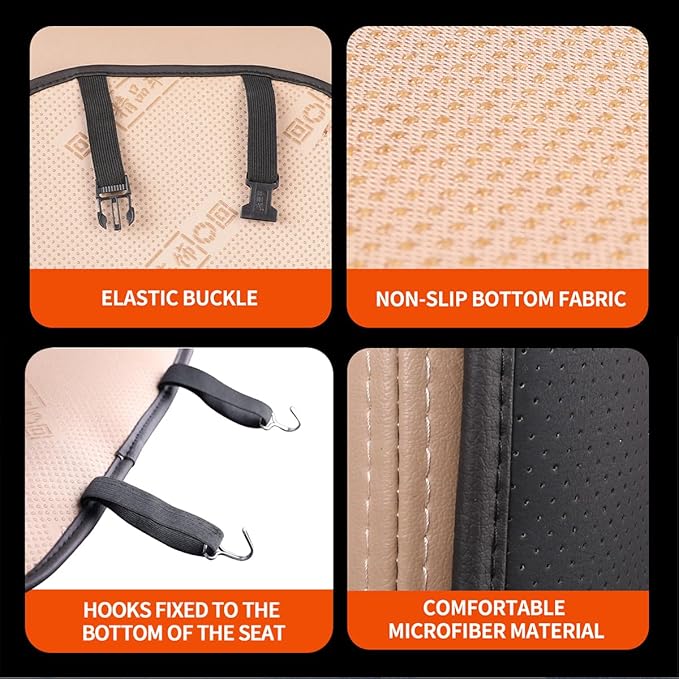 Car Seat Cushion for Driver or Passenger, Comfortable Seat Cushion for Back and Seat