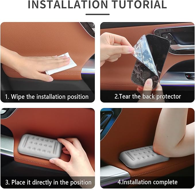 2PCS Car Arm Rest Elbow Pads,Comfortable Car Arm Rest Cushion with Memory Foam Pad for Arm Support,Universal Car Interior Accessories Car Door Armrest Pad (Gray)