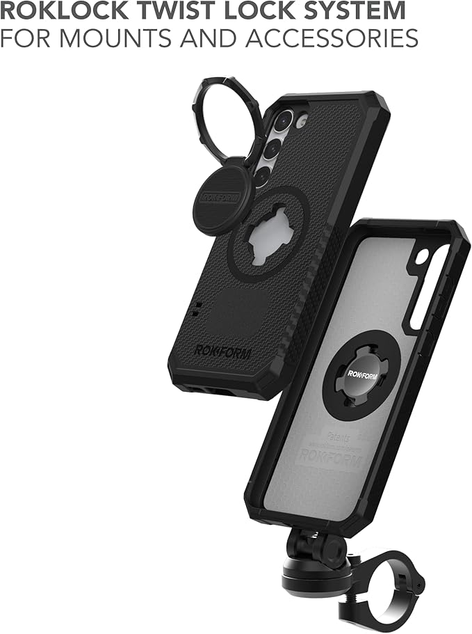 Rokform - Galaxy S23 Plus Case, Rugged Series, Magnetic Case with Twist Lock, Drop Tested Armor (Black)