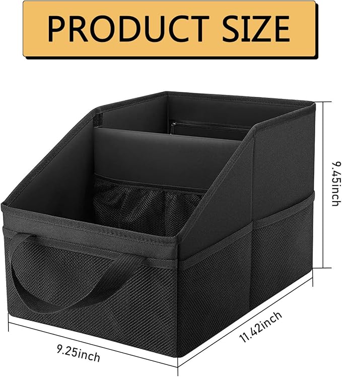 Car Seat Organizer, Back Seat Organizer, Collapsible Small Car Seat Storage Organizer with Handles and Mesh Pockets, Auto Backseat Organizers for Front/Rear Consoles Back Seats Traveling