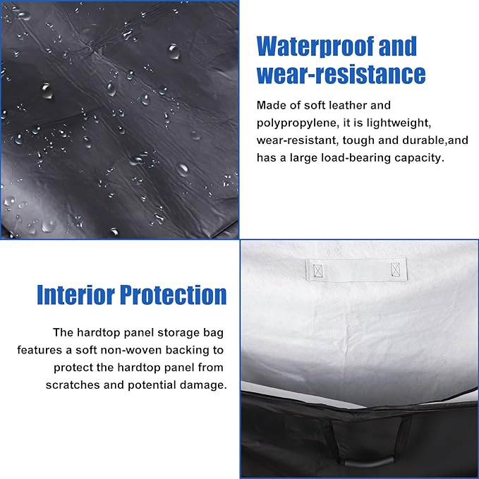 Daeiclru Removable Roof Panel Storage Bag Compatible with Chevrolet Corvette C8 2020 2021 2022 2023, Hard Top Storage Bag with Handle, Car Storage Accessories