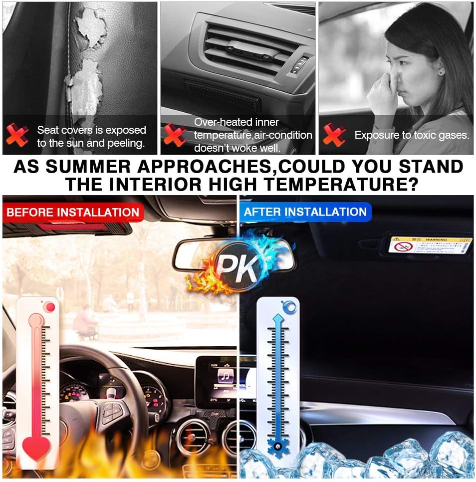KUST Windshield Sun Shade for Genesis GV70 Accessories 2022-2025 2026 Sunshade Window Sun Visor Protector Foldable Blocks UV Rays Keep Your Car Cooler