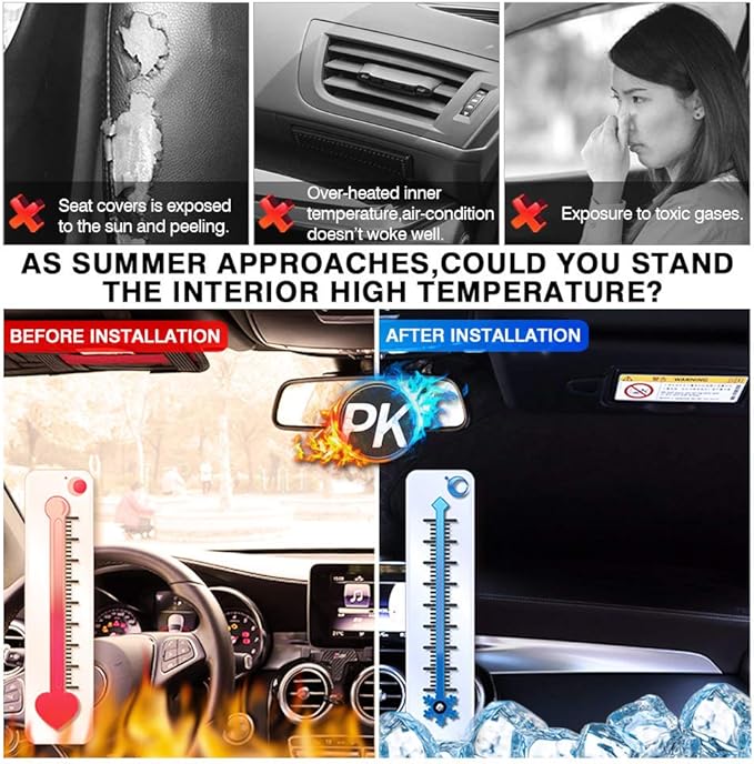 KUST Windshield Sun Shade for Toyota CHR 2018-2023 CH-R Window Accessories Sun Visor Foldable Sunscreen Block UV Rays Keep Car Cooler