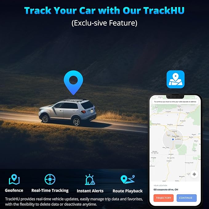A5L 7'' Android Double DIN Car Stereo with 1080P Front Dash Cam, DriveChat AI, Wireless CarPlay & Android Auto, DSP 24-Band EQ, HDMI Out, Fast Boot, WiFi/BT/USB Tethering, GPS Track
