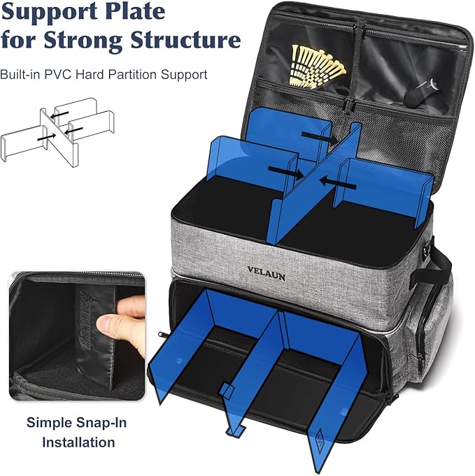 Golf Trunk Organizer, Golf Accessories for Men, Car Storage Bag with 2 Shoe Compartments, Adjustable Dividers for Gear, Durable Water-Resistant Design, Ideal Gift for Golfers