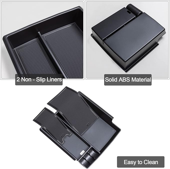 TOPINSTALL 21-24 Tray Compatible with 2021-2024 Ford Bronco & 2025+ Bronco 2-Door & 2025+ 4-Door Manual Transmission, Full Size Bronco Organizer (NO for 25 4-Door Automatic & Sport Model)