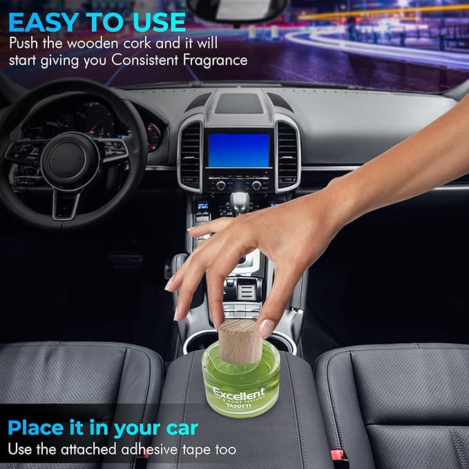 TASOTTI Tasotti Excellent Car Perfume Air Freshener, Luxury Car Air fresheners and Car Odor Eliminator, Long Lasting Scent Up to 75 Days (Coconut)