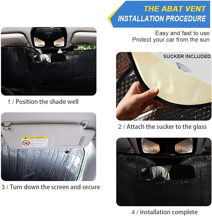 xigua Three Birds Car Windshield Sunshade Foldable Front Window Sun Visor Protector for Car,SUV,Truck - Keep Vehicle Cool,55 x 27.6 Inch