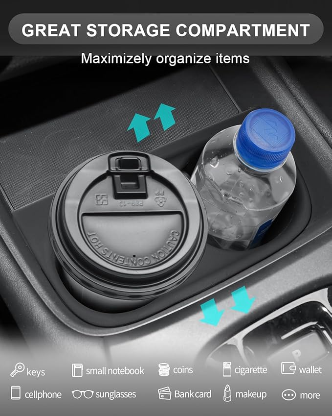 CDEFG for 2023 2024 2025 2026 Honda HR-V Center Console Organizer Tray for 2023-2026 Honda HR-V(Sport,EX-L,LX) Accessories Console Tray Storage Box Cup Holder