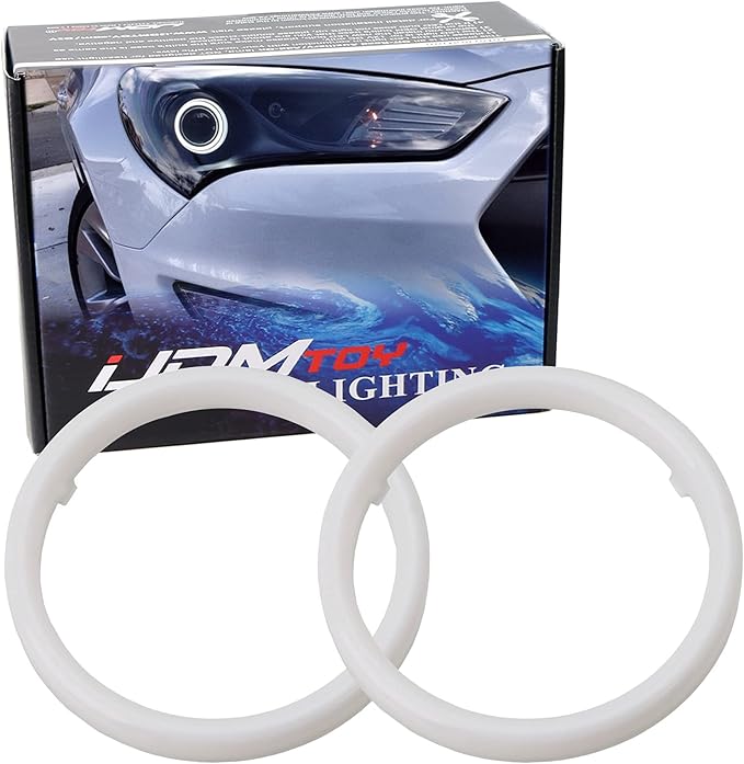 iJDMTOY Frosted Surface 6000K Xenon White SMD LED Angel Eyes Halo Ring Kit Compatible with 2010-2016 Hyundai Genesis Coupe, 2010-2015 Kia Optima K5