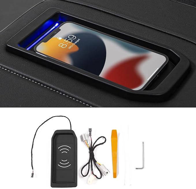 Xipoo Wireless Charger Compatible with 2019-2026 Chevy Silverado GMC Sierra Wireless Charging Tray Phone Charging Pad Full Console Upgraded Replacement for 2019-2026 Chevy Silverado Accessories