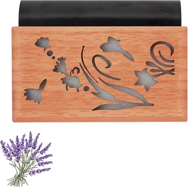 Wood Car Air Freshener - Car Odor Eliminator for Visor Clip, Vehicle Scent Diffuser for Cabin, Truck & SUV (Lavender)