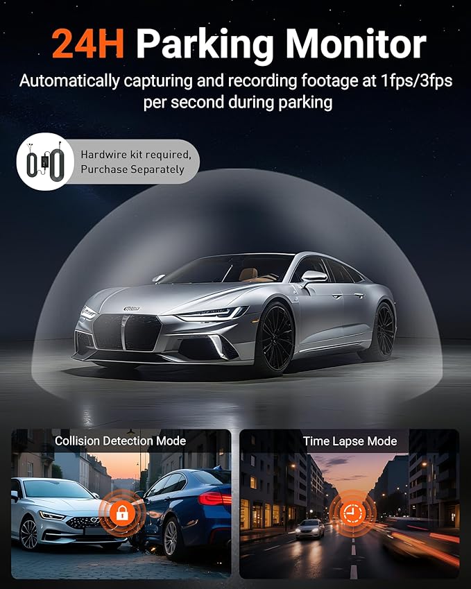 4K Dash Cam Front,Built-in 5G WiFi,64GB Card Included, Dash Camera for Cars, Mini 1.5" IPS Screen Dashcam with App Control,Super Night Vision, Loop Recording, G-Sensor, 24 Hours Parking Monitor