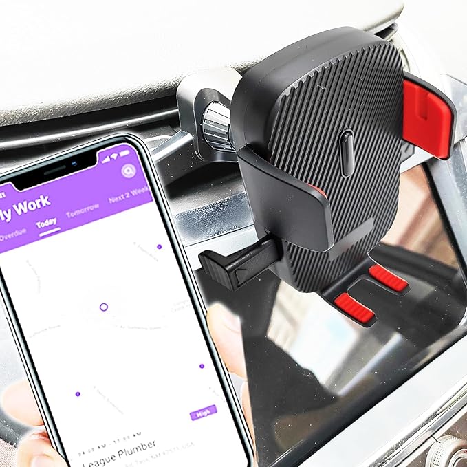Car Phone Mount Cellphone Holders for Cars with Metal Hook Clip, Air Vent Cell Phone Stand Car Mount, Universal Automobile Cradle Fit for iPhone Android and Smartphones