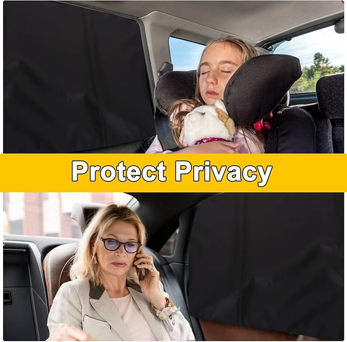 Car Window Shades for Side Window (2 Pack) - Car Window Shade for Baby - 31.5 * 20 in - with 10 M40 Magnets - Block Heats and UV Rays