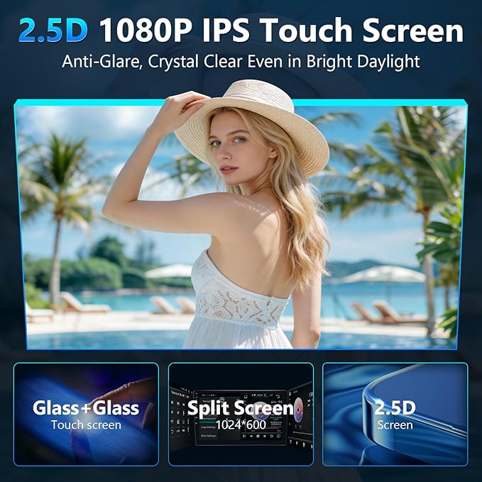 8 Core 4GB+64GB Car Stereo for Ford F150 2009 2010 2011 2012, Wireless CarPlay Android Auto Radio,10.2" Touchscreen, with Button, FM DRS/DSP/SWC/GPS Navigation/5G WiFi/Backup Camera/MIC