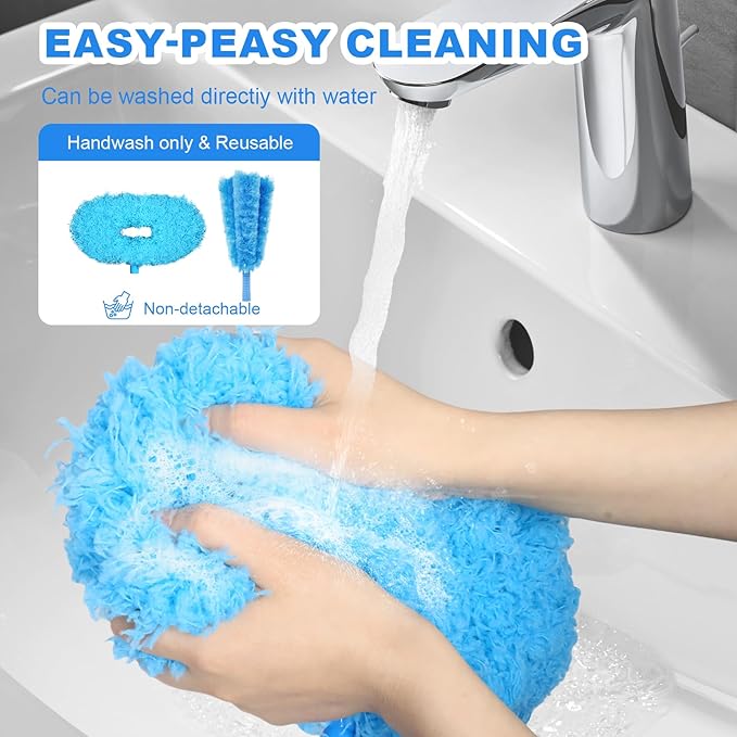 Storystore Ceiling Fan Cleaner Duster - Adjustable Duster with Extension Pole,Dusters for Cleaning Fan Blade, Walls and Cobweb (2Pcs Blue)