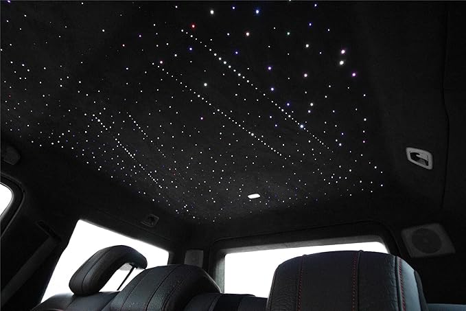 AKEPO Shooting Star+Twinkle Fiber Optic Lights Kit, Car Home Use Meteor APP Control Music Activated Star Ceiling Sky Light, RGBW Light Engine+Mixed Diameter Fibers 460pcs of 9.8ft/3m+Remote