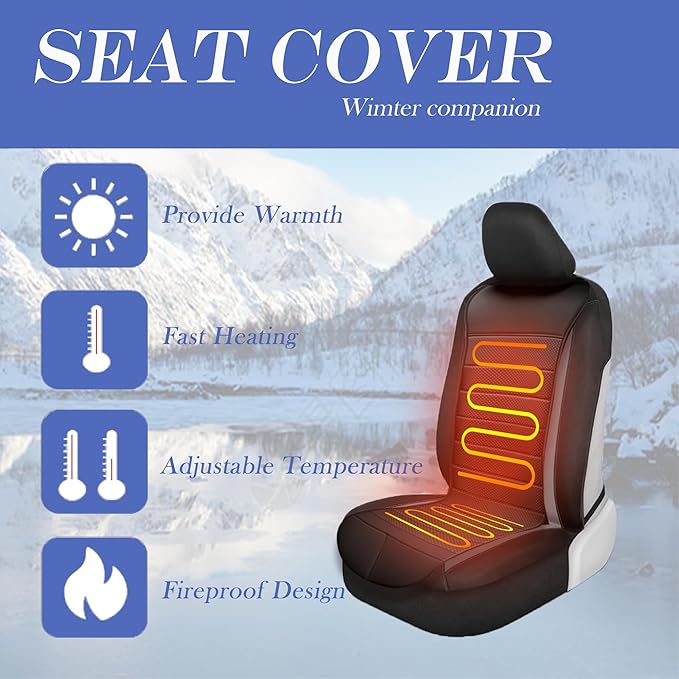 Leather Seat Pad,Universal Seat Cushion, Comfortable Seat Cover with Full Back Support in Winter Office seat Cushion with Non Slip Bottom