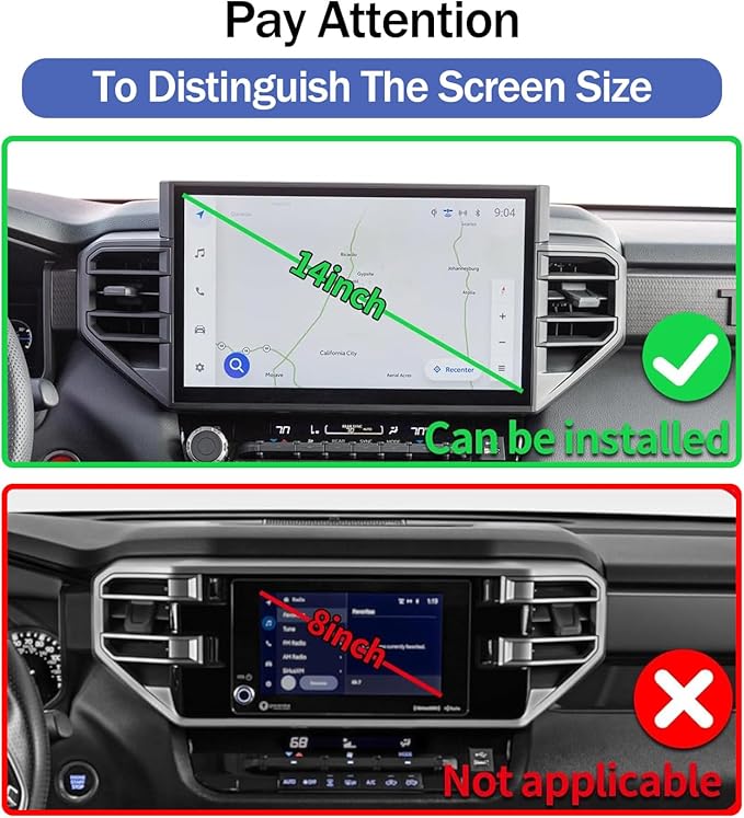 Car Phone Holder for Toyota Tundra 2022-2026/Sequoia 2023-2026 14-inch Touchscreen, Cell Phone Mount Compatible with MagSafe, Designed Exclusively for Toyota Tundra/Sequoia