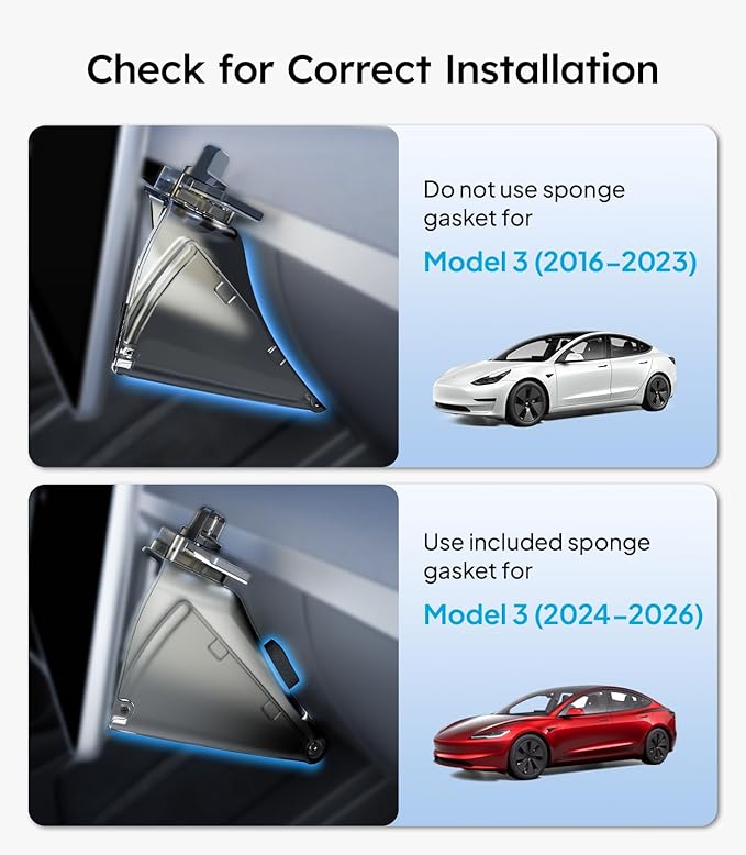 Wigoo Under Screen Organizer for Model 3 2016~2026, Including Model 3 Highland 2024~2026 (Standard, Premium & Performance), Concealed Center Console Organizer Tray, Quick & Stable Installation