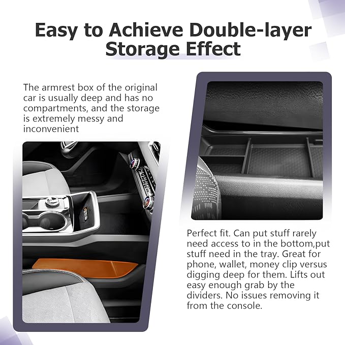 LUWU for 2025 2026 Equinox Lower Center Console Organizer Armrest Storage Box Armrest Organizer Insert Tray Console Organizer Storage Tray 2025 2026 Chevy Equinox Accessories