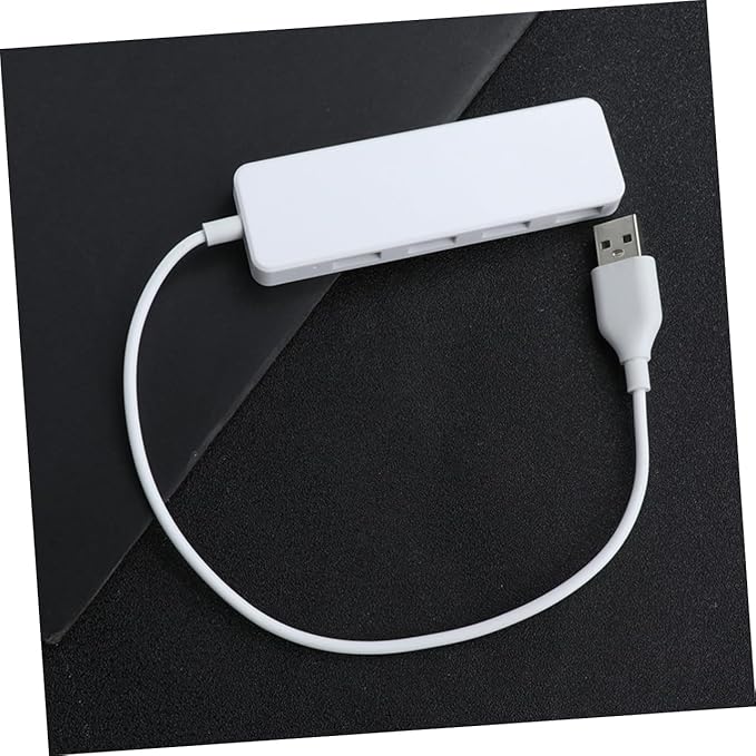 OSALADI 3pcs High- USB Hub Adapter Multi-Device USB Splitter for Laptops and Supports OTG White Play Design Compatible Car and Wall Chargers