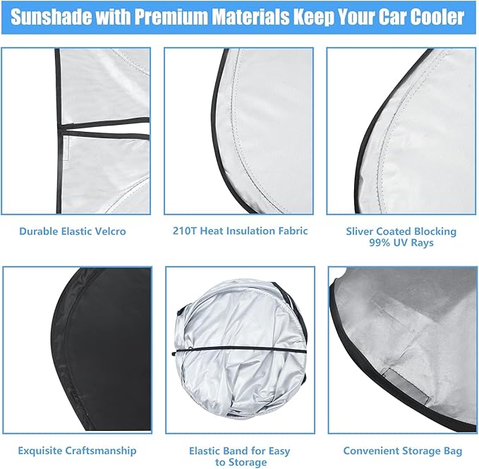 Windshield Sun Shade Custom Fit Buick Enclave 2025 2024 2023 2022 2021 2020 2019 2018 Window Sunshade for Preferred Essence Premium Accessories Car Sun Visor UV Protector Heat Shield Cover