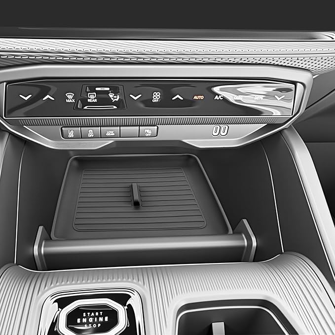 SKTU for 2026 Jeep Cherokee Wireless Charging Mat 2026+ Jeep Cherokee (Base/Laredo/Limited/Overland) Center Console Non-Slip Pad 2026 Cherokee Accessories 2026 Cherokee Rubber Console Mat Durable