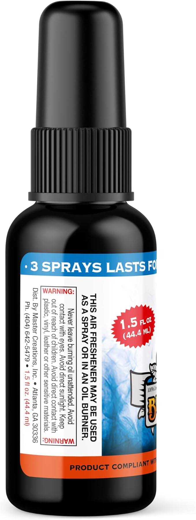 BluntPower (Blueberry, 1 Pack) Concentrated Air Freshener for Room and Car Spray - Oil-Based Diffuser Spray Bottle - Long-Lasting Bathroom Spray, Car Freshener, & Odor Eliminator Spray