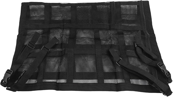 Large Capacity Car Ceiling Mesh Roof Storage Bag Breathable Luggage Net For SUVs Vans Trucks And Cars (90x65cm)