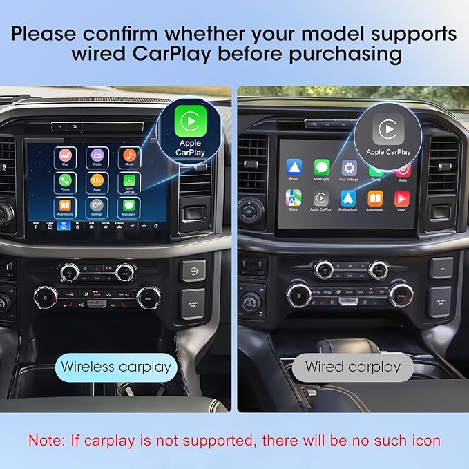 Wireless Carplay Adapter for iPhone, Convert Wired to Apple Carplay Wireless Adapter, Mini Size, Plug and Play, Connection Stable No Delay Car Play for Audi Specific Models