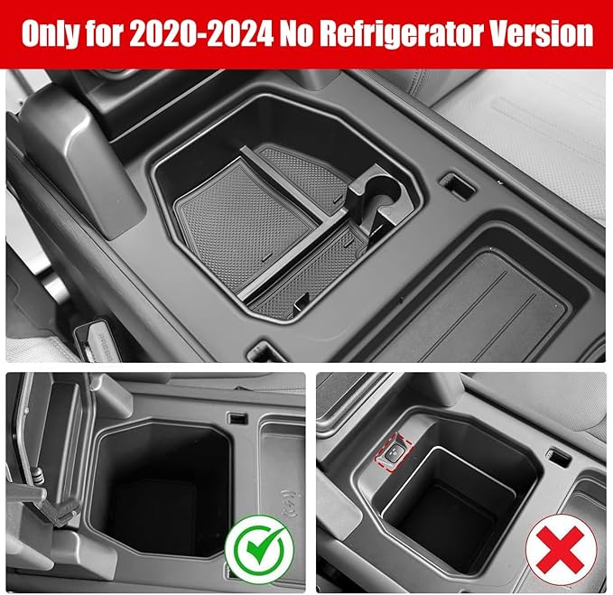 4PCS Center Console Organizer Tray Compatible with 2020-2024 Land Rover Defender 90 110 130 (ONLY for No Refrigerator Version) Armrest Storage Box Door Handle Pocket Insert Interior Accessories