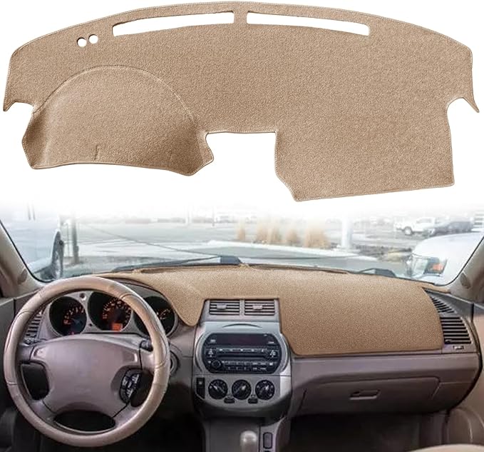 Yiz Dash Cover Mat Custom Fit for Nissan Altima 2002-2004 Dashboard Pad Cap Carpet (Beige) J194