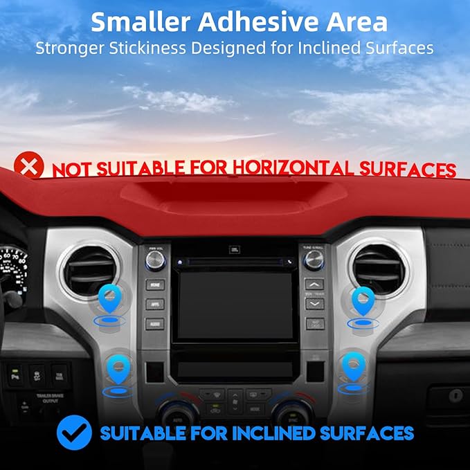 pop-tech for MagSafe Sticky Car Mount Dashboard, [Upgrade Adhesive] Universal Magnetic Phone Holder for Car Dash, Strong Magnets Cell Phone Holder Fit for iPhone 16 Pro Max 15 14 13 12 Series