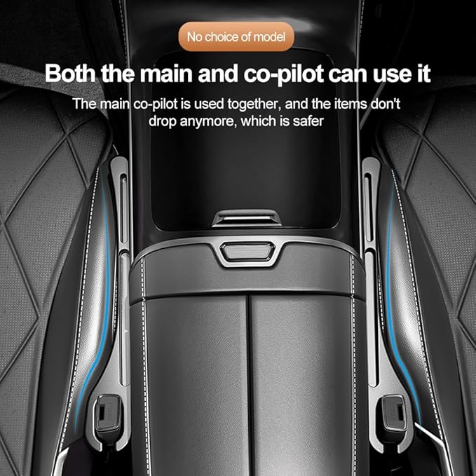 Stacool [2026 Upgrade] 2PCS Car Seat Gap Filler with Phone Holder,Multi-Function Car Side Seat Gap Filler for Prevent Items Falling,Universal Car Seat Organizer Car Accessories Interior (Black)