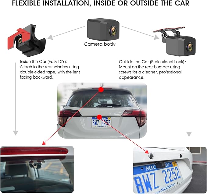 KBD Car OEM Rear View Mirror Dash Cam with SD, 2K Front and 1080P Rear 9.66'' with Back Up Camera, Touch Screen, Superior Night Vision, G-Sensor, Parking and Reversing Assistance