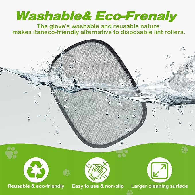 2PCS Pet Hair Remover Gloves, Versatile Grooming Gloves for Washing, Pet Gadgets, Magic Brush Pet Hair Removal Tool, Deshedding, Grooming, Ease of Cleaning, Green