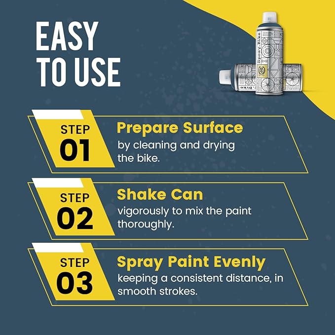 Spray.Bike Spray Paint | Designed Mainly for Bicycles | Multi-Use Acrylic Spray Paint for Metal, Plastic | High Coverage Bike Paint, 400ml, Storm
