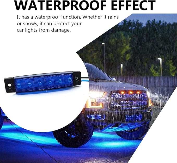 10Pcs LED Rock Lights Underglow Wheel Fender, Multi-Color Wheel Well Lights Waterproof Under Glow Kit for Car Truck SUV Golf Cart Wrangler ATV UTV Offroad - Fender Lighting (Blue)