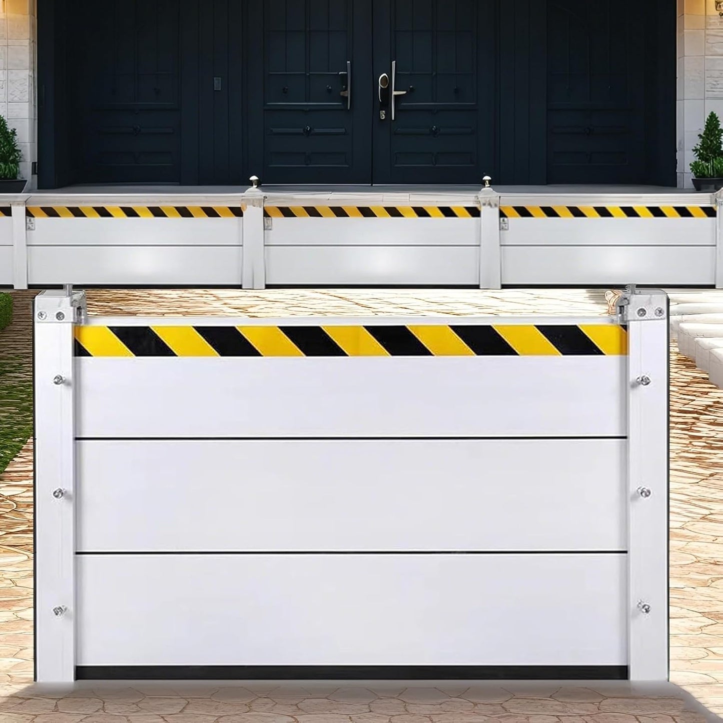Flood Barriers for Home Exterior,Aluminum Alloy Outdoor Garage Doors Water Barriers for Flooding(H31.5Inch,L6.5FT)