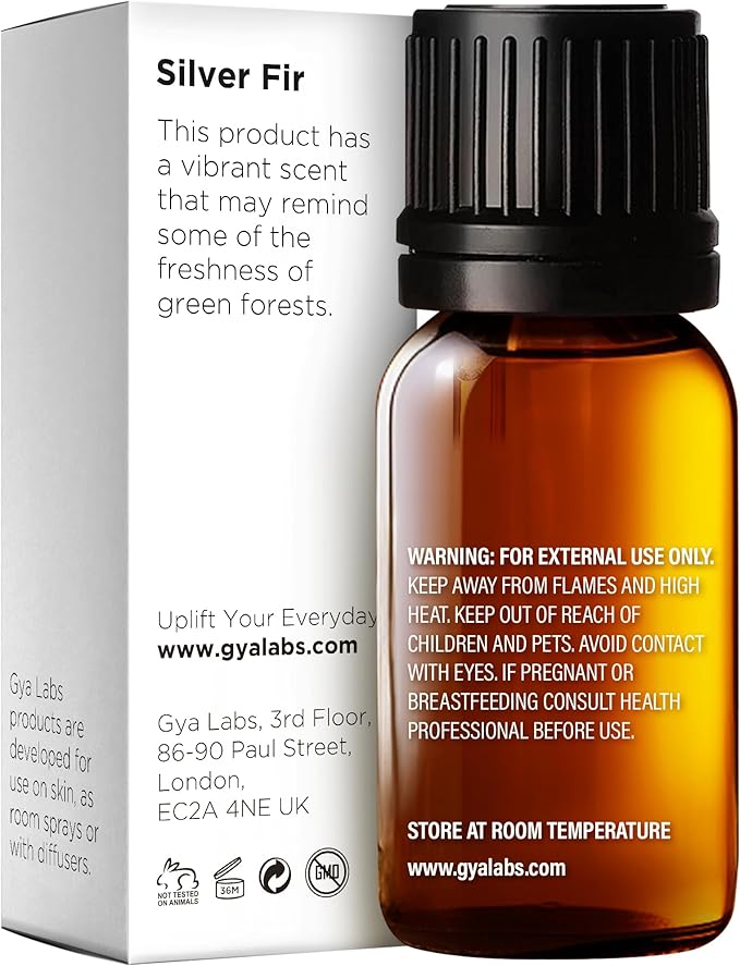 100% Pure Silver Fir Essential Oil - 0.34 Fl Oz - Silver Fir Oil for Hair, Skin, Diffuser, Aromatherapy & DIY Candle Making Scent