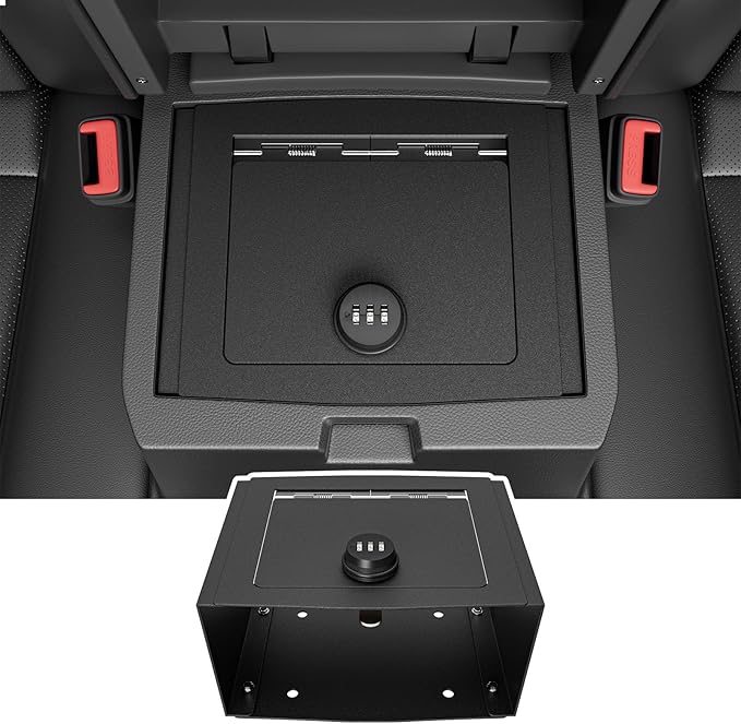 SZYANG Center Console Safe Organizer Compatible with 2024 2025 2026 Toyota Tacoma Lock Box Console Safe Vault Center Armrest Manager Replacement for 2024 2025 2026 Toyota Tacoma Accessories