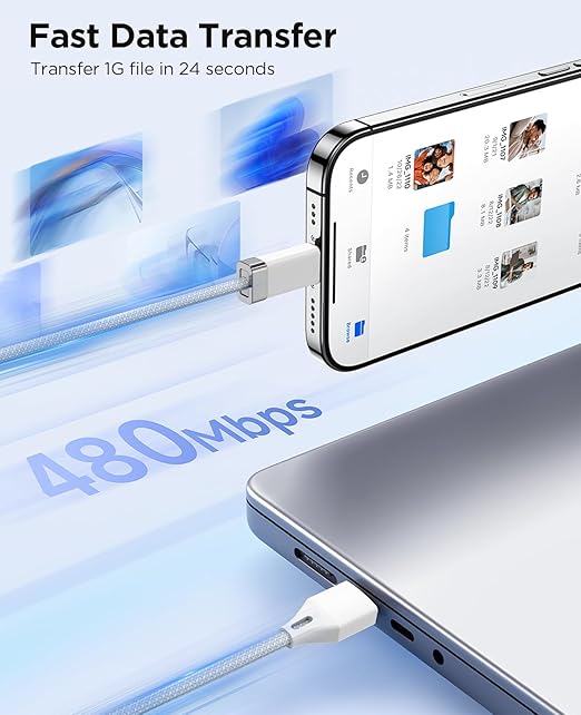 StayCable 3.3FT USB A to USB C Cable with Built-in Magnetic Holder for Nightstand, Desk and Car, 3A Fast Charging Anti-Drop Cord with 2 Adhesive Metal Plates, Braid Type-C Data Cable for iPhone 17