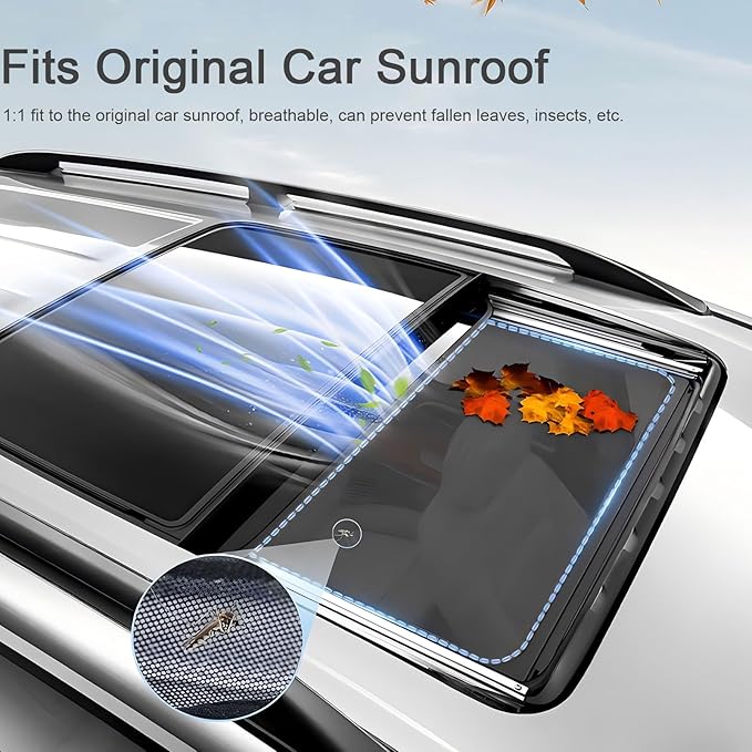 Glass Roof Sun Shade Compatible with Volvo Accessories C40 2021-2023, Foldable One-Piece Sunshade Roof, Heat Insulation Sun UV Protection Car Sunroof Sunshade