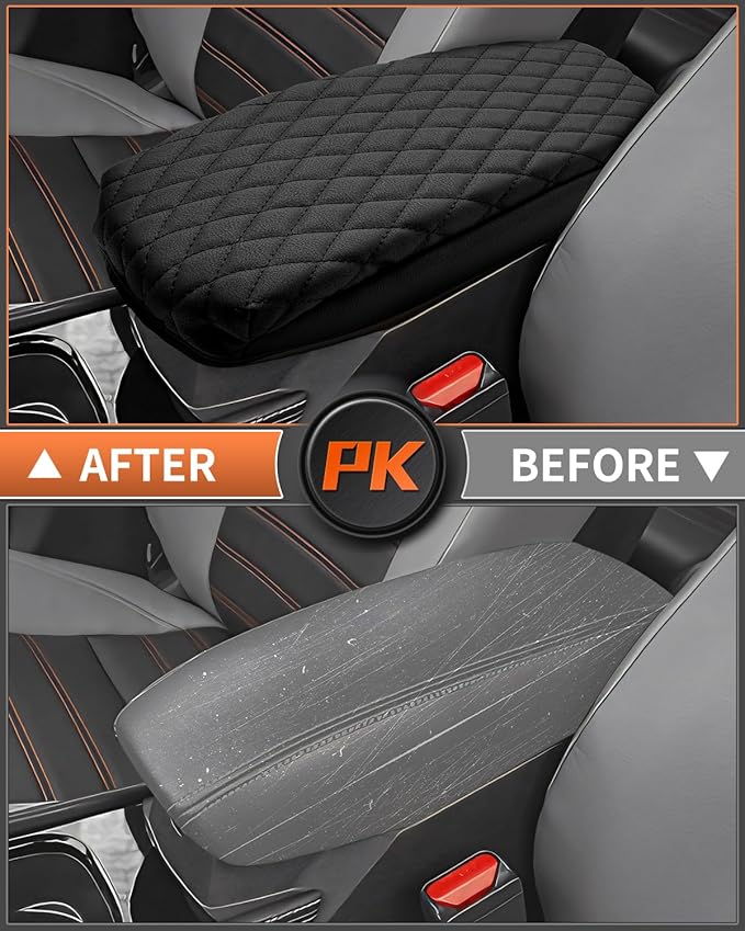 Shademax Center Console Cover for Nissan Kicks S SV SR 2025 2026 Accessories, Kicks Armrest Cover Center Console Cushion Pad Leather Middle Console Arm Rest Seat Box Lids Protector