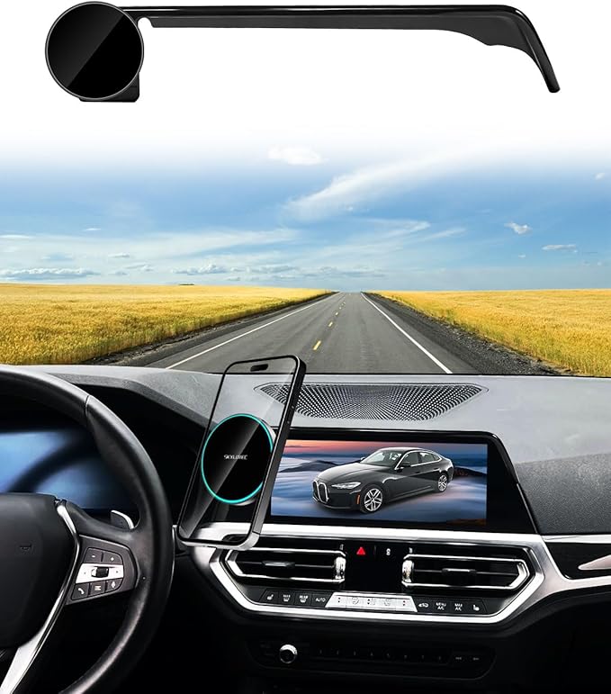 Phone Holder for BMW 4 Series 2021-2023/3 Series 2019-2022/2 Series 2022-2024 Accessories 10.25-Inch Screen, Car Magnetic Phone Mount Compatible with MagSafe, Magnets Fast Wireless Charger Phone Base