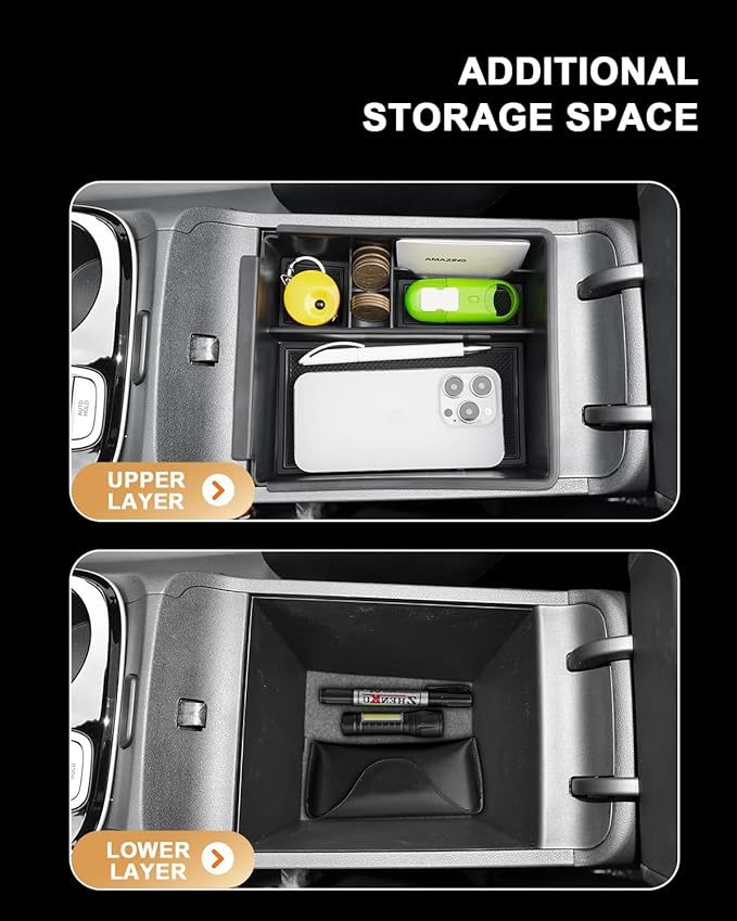 ECOZEN Center Console Organizer For 2022-2026 Hyundai Tucson Accessories - Armrest Box Organizer Tray Only Fit 2022-2026 Tucson With Automatic Transmission - NOT Fit 2025-2026 Tucson Limited/Hybrid