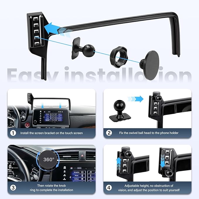 Car Phone Holder for 2017-2022 Honda CRV Accessories 5/7-inch Screen Fixed Clip, Magnet Cell Phone Mount Compatible with MagSafe 360° Rotation Phone Automobile Cradles