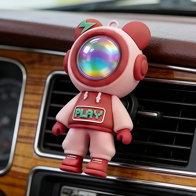 Car Air Freshener,Astronaut Vent Clip,Car Odor Eliminator,Car Air Freshener Clips (Red)